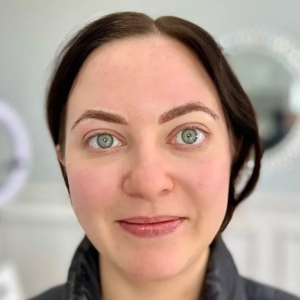 Healed ombré brow treatment result